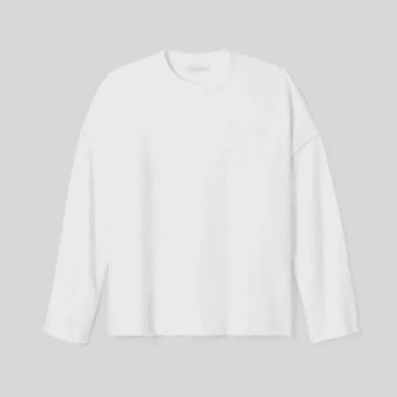 NWT EILEEN FISHER ORGANIC COTTON FRENCH TERRY BOX TOP_WHITE_XL_$148 - Picture 2 of 4